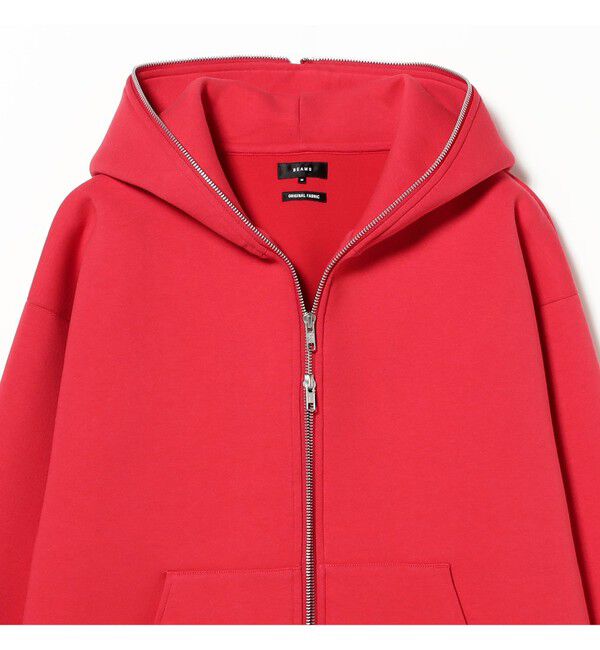 BEAMS「フルフェイス ジップアップ フーディ 【ワイドショートフィット】」|スウェット・ジャージ|