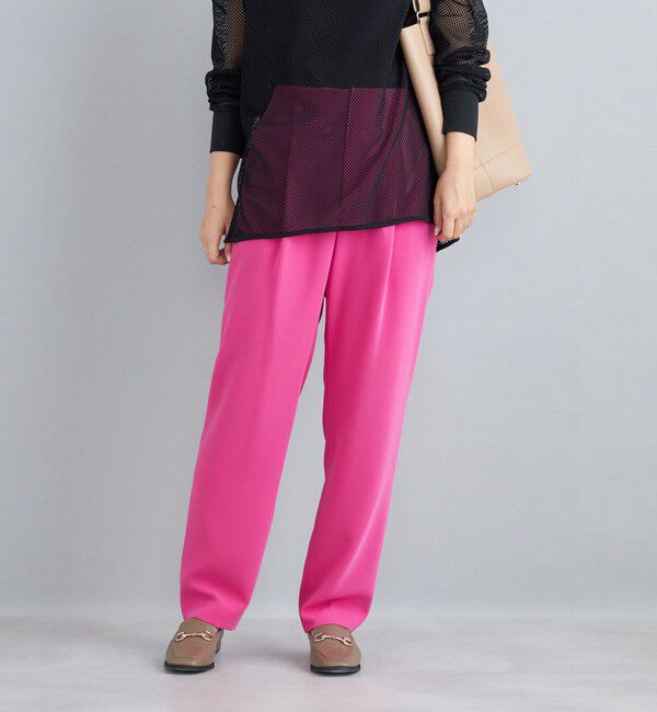 SHIPS for women「〈手洗い可能〉トリアセテートテーパードパンツ」|その他|