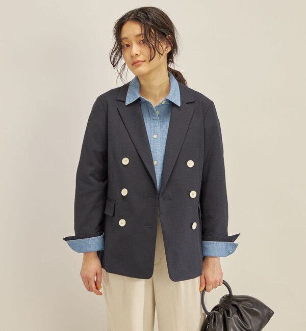 SHIPS for women「コットン リネン オックス ダブル ジャケット」|その他|