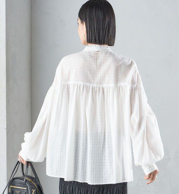 SHIPS for women「〈洗濯機可能〉スタンドフリル ボリューム ブラウス 24SS ◇」|シャツ・ブラウス|