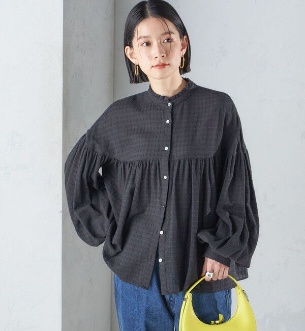 SHIPS for women「〈洗濯機可能〉スタンドフリル ボリューム ブラウス 24SS ◇」|シャツ・ブラウス|