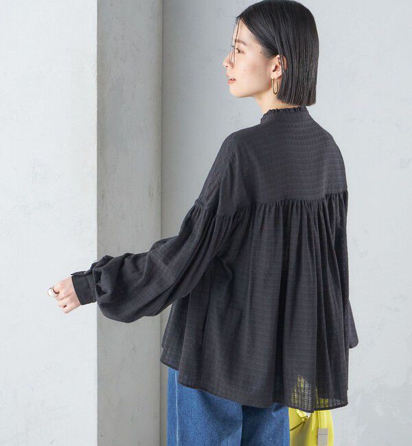 SHIPS for women「〈洗濯機可能〉スタンドフリル ボリューム ブラウス 24SS ◇」|シャツ・ブラウス|