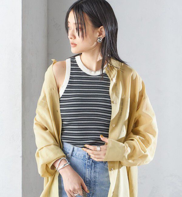 SHIPS for women「〈手洗い可能〉カップ付き リブ タンクトップ◇」|インナー|