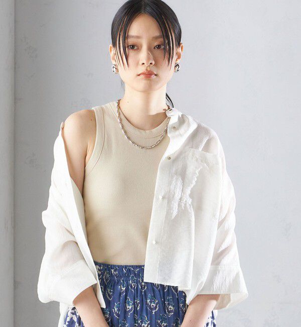 SHIPS for women「〈手洗い可能〉カップ付き リブ タンクトップ◇」|インナー|