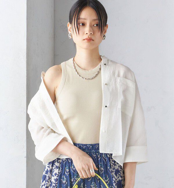 SHIPS for women「〈手洗い可能〉カップ付き リブ タンクトップ◇」|インナー|