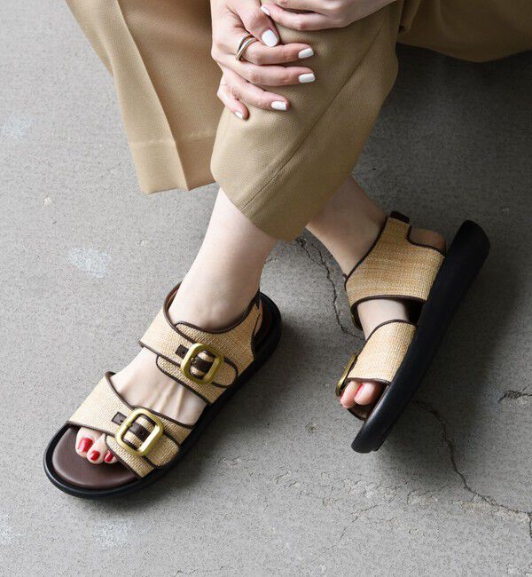 SHIPS any「【SHIPS any別注】eblouna: バックルベルト サンダル」|サンダル|