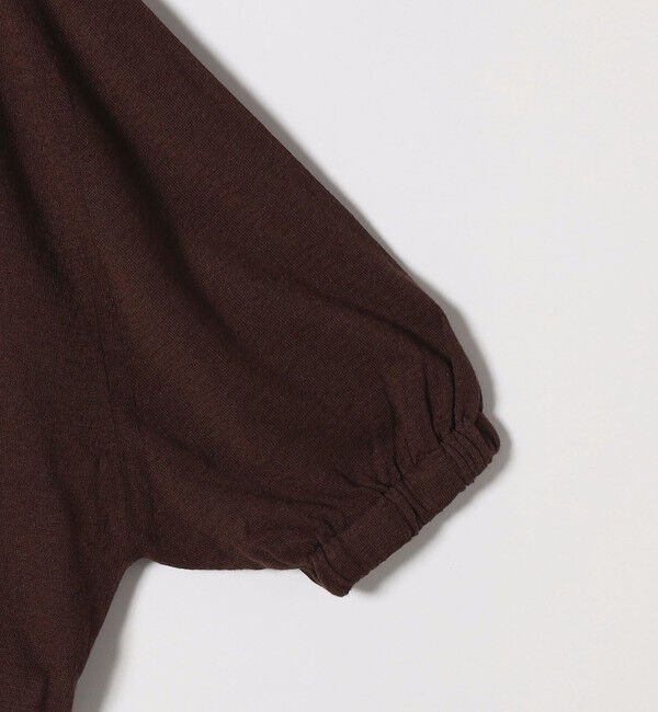 SHIPS any「SHIPS any:〈手洗い可能〉リネン ミックス ワイド パフ クルーネック シアー カーディガン」|カーディガン|