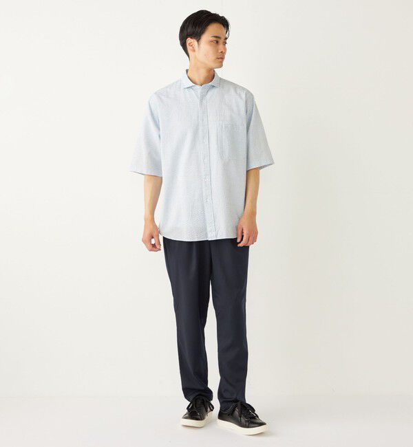 SHIPS Colors 「SHIPS Colors:〈洗濯機可能〉リップル プリント ショートスリーブ シャツ」|シャツ・ブラウス|