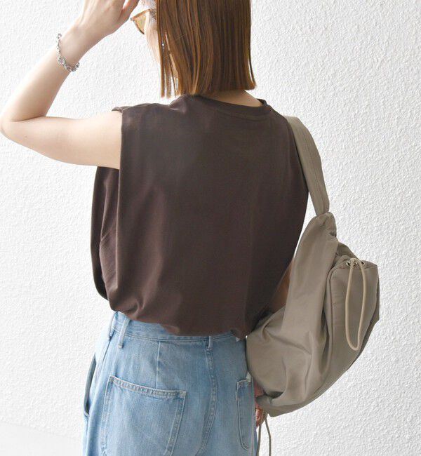 SHIPS any「《一部追加予約》SHIPS any:〈抗菌防臭/洗濯機可能〉USAコットン ラウンドヘム ノースリーブ TEE」|Tシャツ・カットソー|