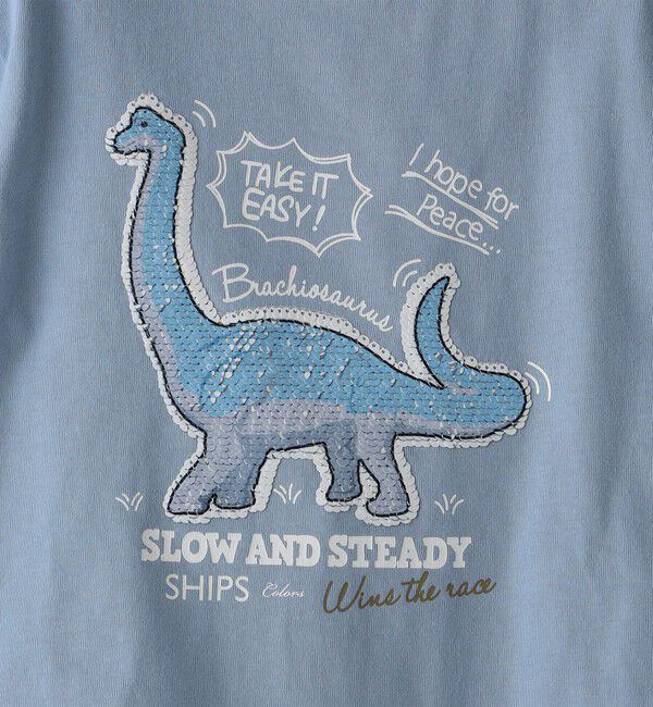 SHIPS Colors 「《一部追加予約》SHIPS Colors:スパンコール ステッチ プリント TEE(100~130cm)◆」|Tシャツ・カットソー|