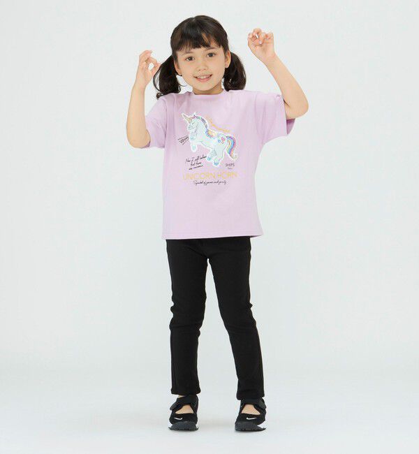 SHIPS Colors 「《一部追加予約》SHIPS Colors:スパンコール ステッチ プリント TEE(100~130cm)◆」|Tシャツ・カットソー|