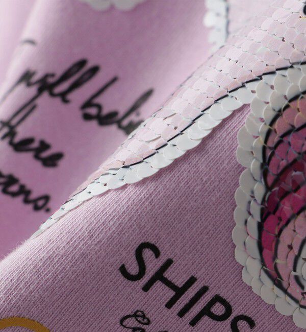 SHIPS Colors 「《一部追加予約》SHIPS Colors:スパンコール ステッチ プリント TEE(100~130cm)◆」|Tシャツ・カットソー|