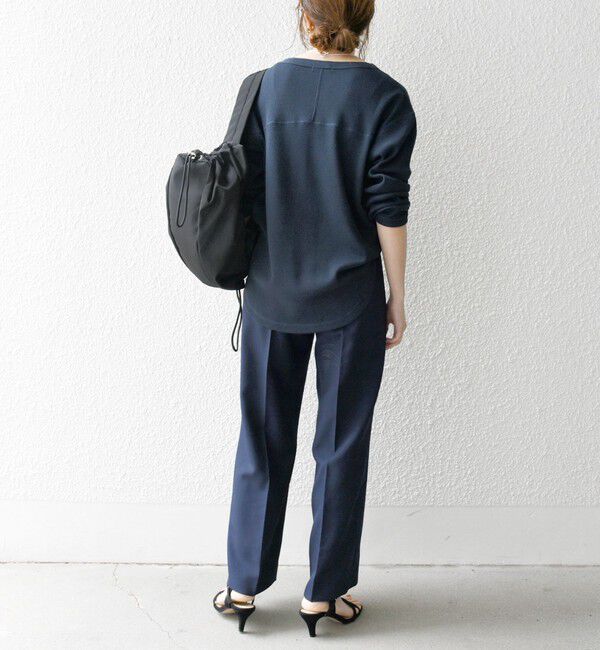 SHIPS any「SHIPS any:〈洗濯機可能〉ワッフル ヘンリーネック ラウンドヘム プルオーバー」|Tシャツ・カットソー|