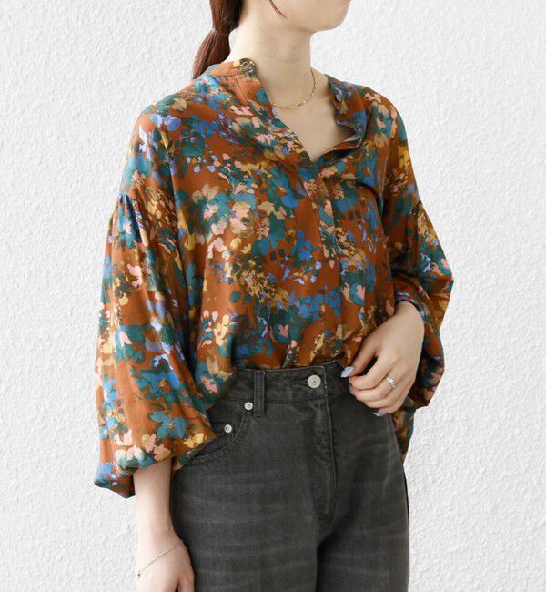 SHIPS any「SHIPS any: 〈手洗い可能〉TROUILLET フラワー プリント シャツ ブラウス」|シャツ・ブラウス|