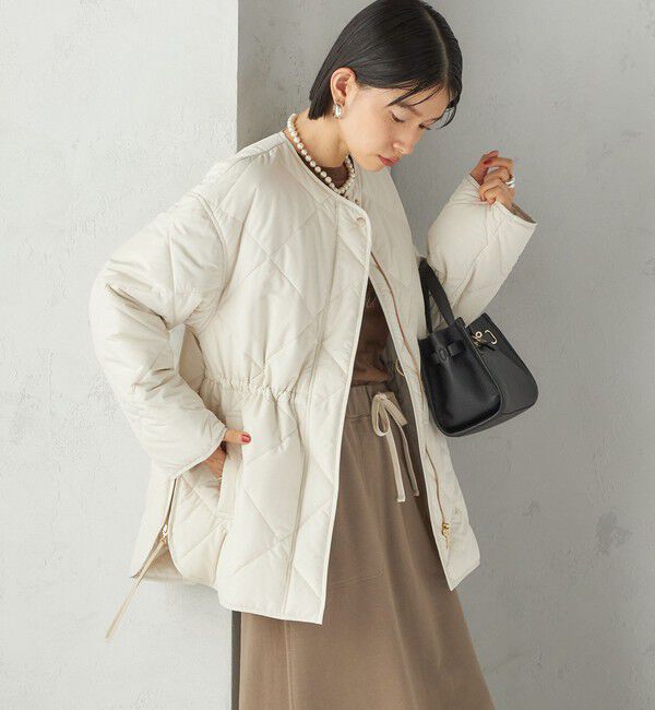 SHIPS for women「〈手洗い可能〉キルティング サイドジップ ブルゾン」|ブルゾン・スタジャン|