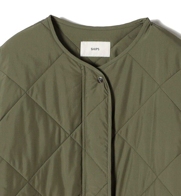 SHIPS for women「〈手洗い可能〉キルティング サイドジップ ブルゾン」|ブルゾン・スタジャン|