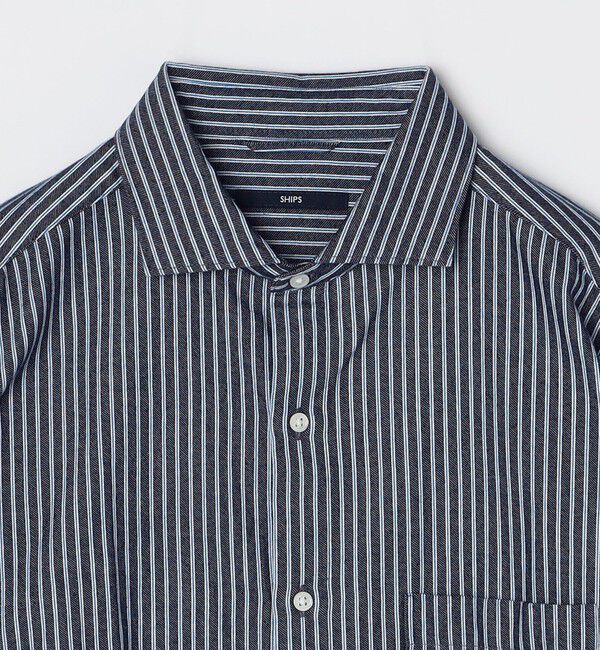 SHIPS「SHIPS: セミワイド ギンガム/ストライプ ビエラ シャツ」|シャツ・ブラウス|
