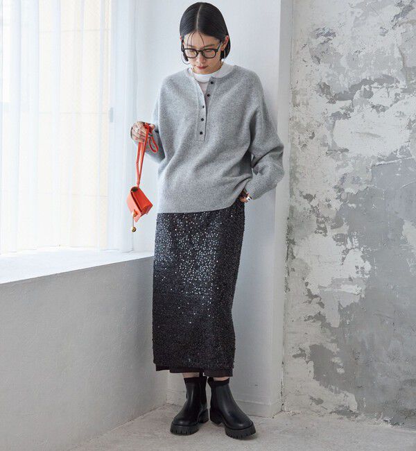 SHIPS for women「HAMON:ショート ニット ブーツ（晴雨兼用）」|ショートブーツ|