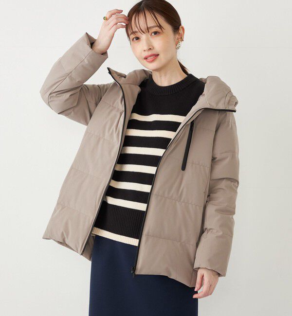 SHIPS Colors 「SHIPS Colors: ストレッチ タフタ ダウン ジャケット◇」|ダウン|ベージュ
