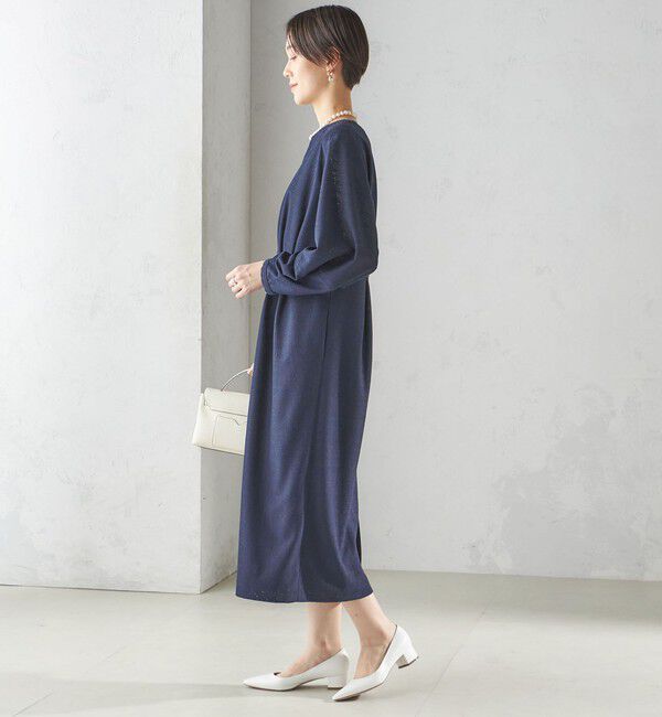 SHIPS for women「〈手洗い可能〉起毛 レース Iライン ワンピース」|ワンピース|