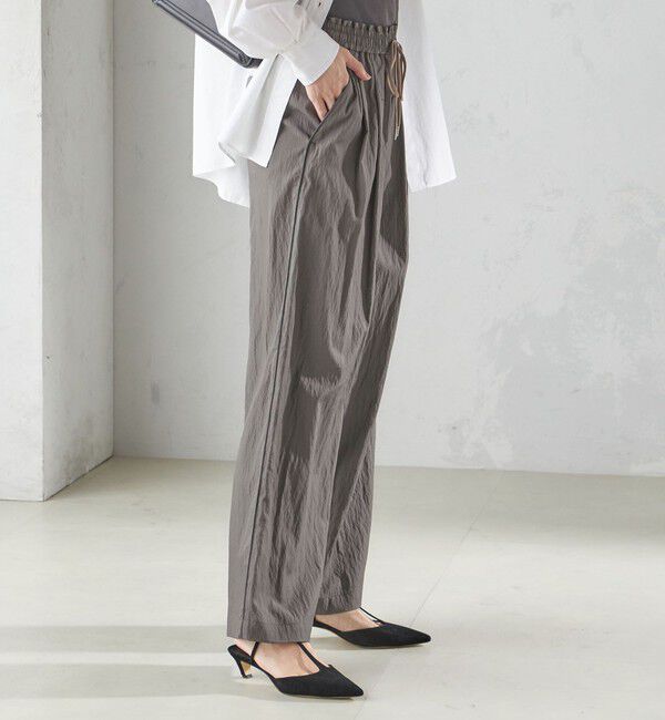 SHIPS for women「〈手洗い可能〉ナイロン混 ドロスト パンツ」|その他|