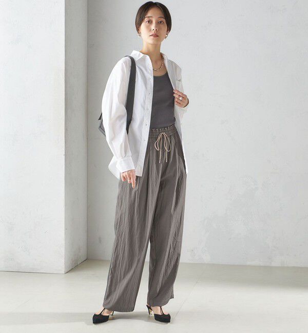 SHIPS for women「〈手洗い可能〉ナイロン混 ドロスト パンツ」|その他|