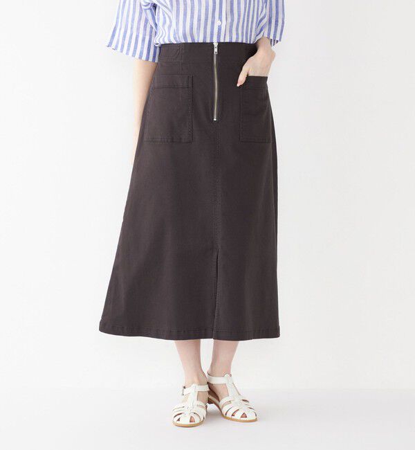 SHIPS Colors 「SHIPS Colors:〈洗濯機可能〉カラーデニム スカート」|フレア|