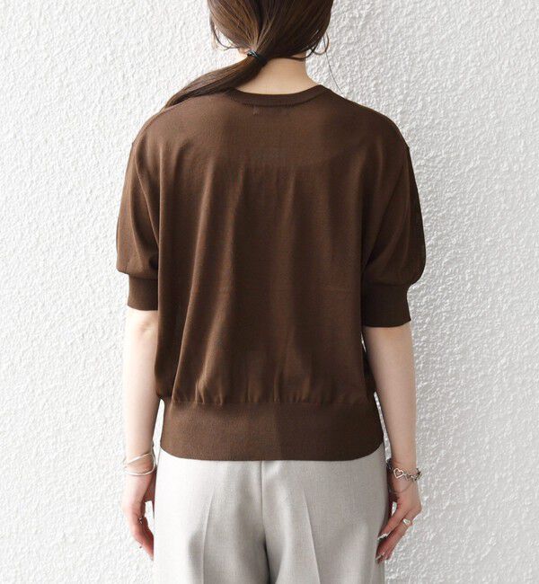 SHIPS any「《一部予約》SHIPS any:〈接触冷感/手洗い可能〉ビジュー ヘンリーネック ニット プルオーバー」|ニット・セーター|