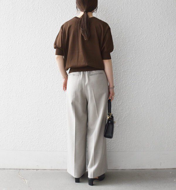 SHIPS any「《一部予約》SHIPS any:〈接触冷感/手洗い可能〉ビジュー ヘンリーネック ニット プルオーバー」|ニット・セーター|