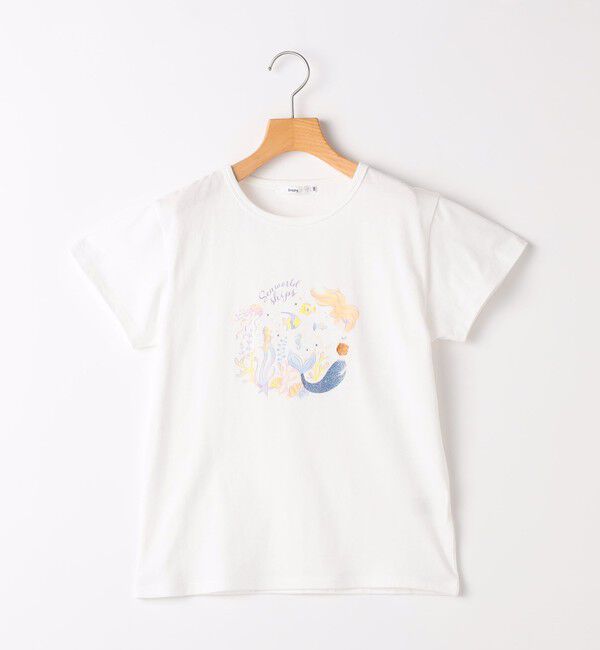 SHIPS KIDS「SHIPS KIDS:140～150cm / サマー モチーフ 半袖 TEE」|Tシャツ・カットソー|オフホワイト