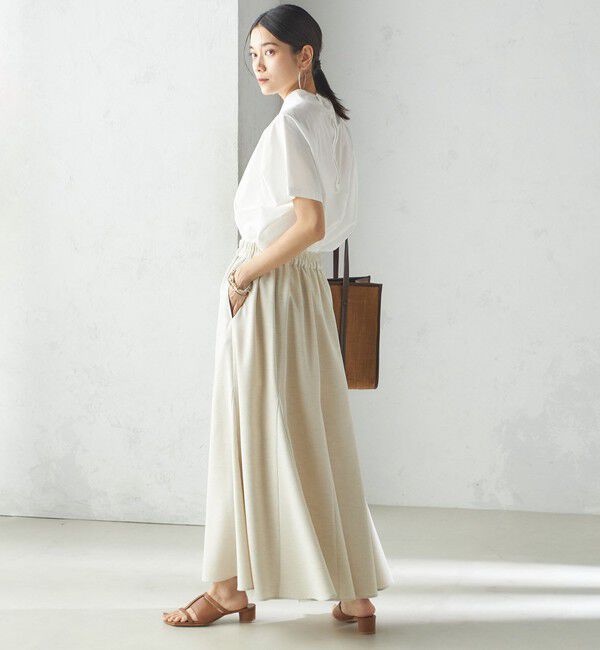 SHIPS for women「小泉里子コラボ:〈手洗い可能〉スラブ 綿麻混 スカート」|スカート|
