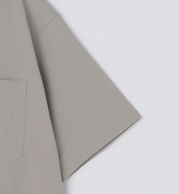 SHIPS「City Ambient Products: オープンカラー 楊柳 ソリッド ショートスリーブ シャツ」|シャツ・ブラウス|