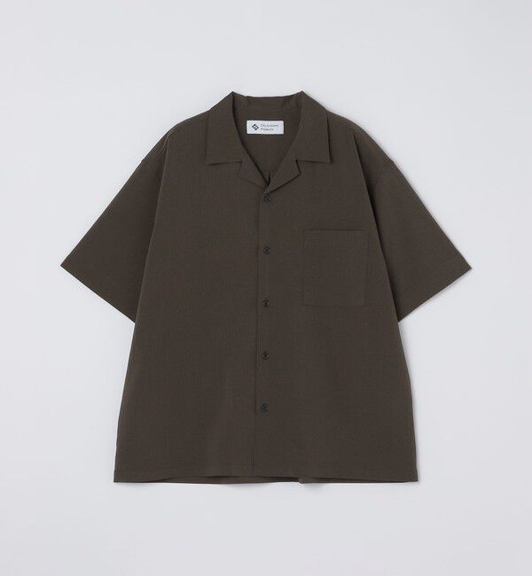 SHIPS「City Ambient Products: オープンカラー 楊柳 ソリッド ショートスリーブ シャツ」|シャツ・ブラウス|