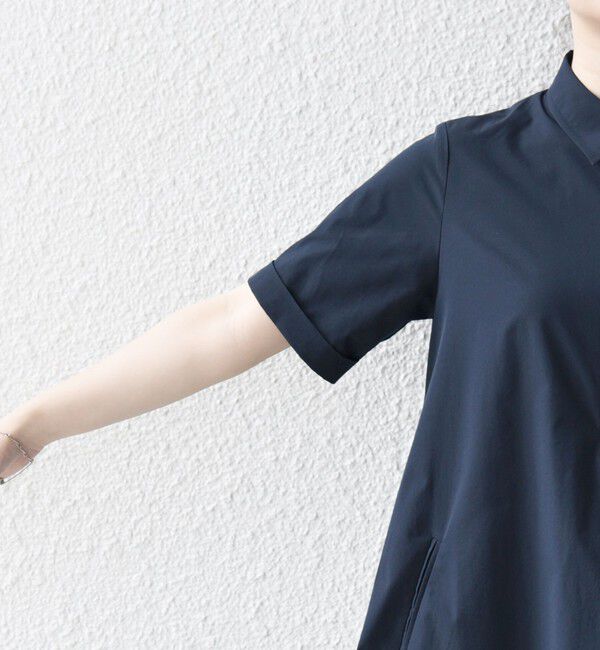 SHIPS any「SHIPS any:〈洗濯機可能〉タイプライター スキッパー フレア シャツ ワンピース」|ワンピース|