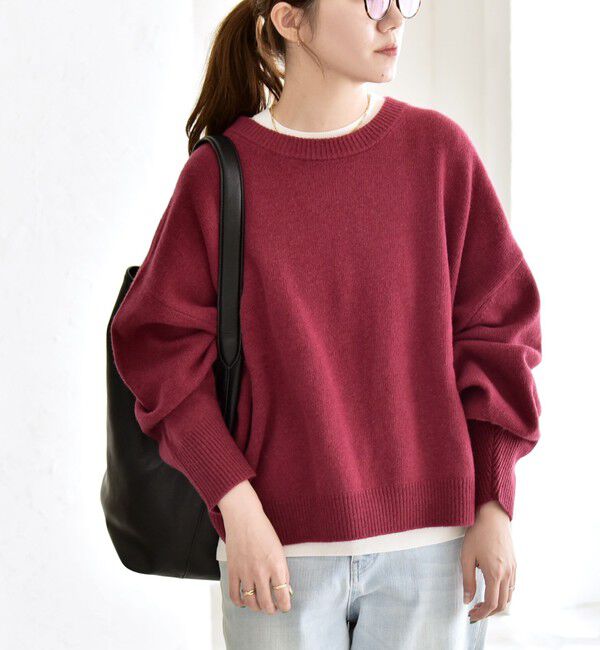 quaranciel「quaranciel:〈手洗い可能〉AQUA カシミヤ ミックス ドルマン ニット 25AW」|ニット・セーター|