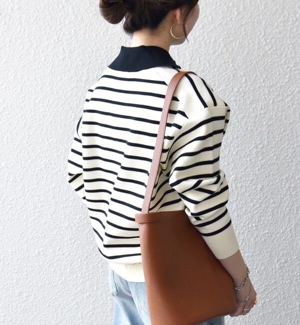 SHIPS any「SHIPS any:〈手洗い可能〉バイカラー スキッパー ニット プルオーバー」|ニット・セーター|