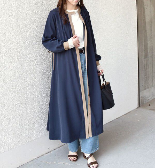 SHIPS Colors 「SHIPS Colors:〈手洗い可能〉配色 ギャザー ワンピース 2◇」|ワンピース|