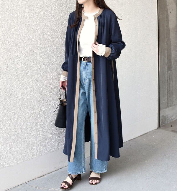 SHIPS Colors 「SHIPS Colors:〈手洗い可能〉配色 ギャザー ワンピース 2◇」|ワンピース|