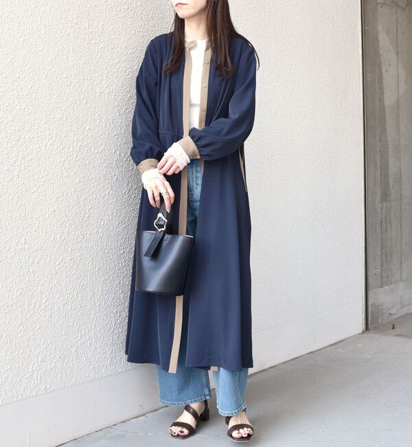 SHIPS Colors 「SHIPS Colors:〈手洗い可能〉配色 ギャザー ワンピース 2◇」|ワンピース|