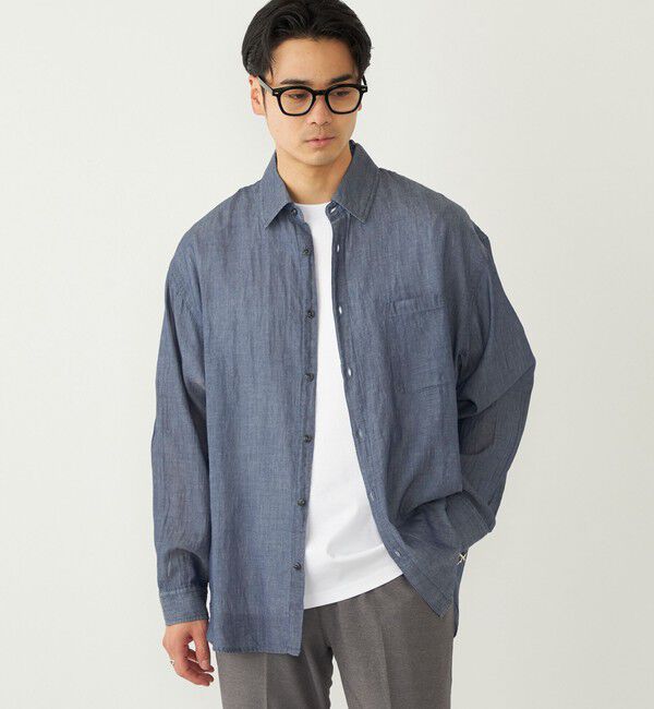 SHIPS Colors 「【SHIPS Colors別注】Engineer:シアー デニム シャツ◇」|シャツ・ブラウス|