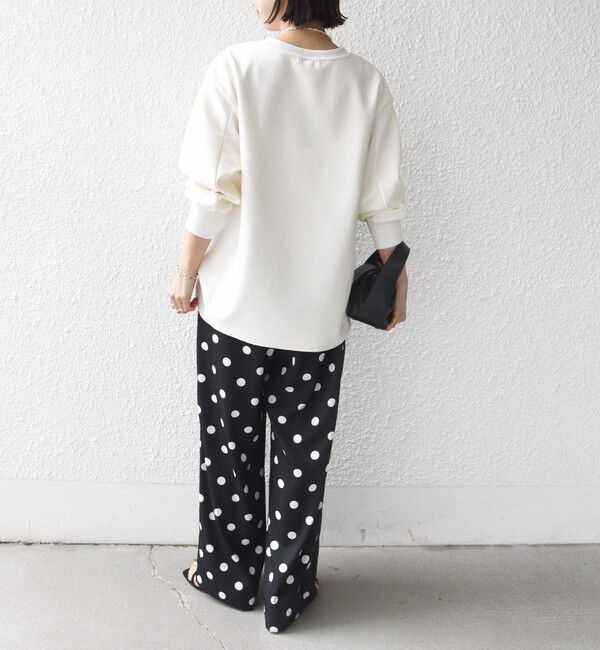 SHIPS for women「〈洗濯機可能〉アンティーク ダンボール 袖 リブ プルオーバー」|Tシャツ・カットソー|