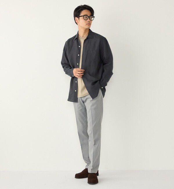 SHIPS Colors 「SHIPS Colors:ユーロリネン ワイドカラー スキッパー シャツ」|シャツ・ブラウス|