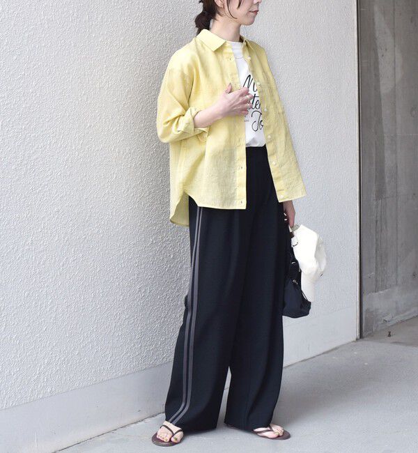 SHIPS Colors 「《予約》SHIPS Colors:〈手洗い可能〉ソフト 梨地 サイドライン パンツ◆」|その他|