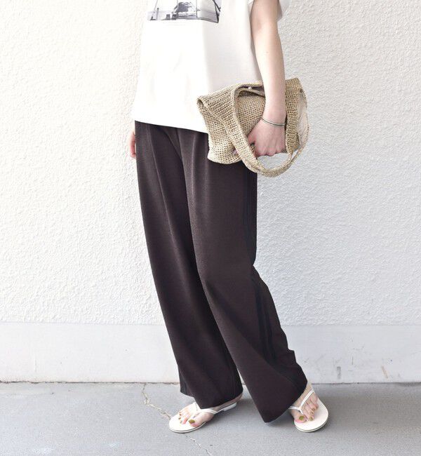 SHIPS Colors 「《予約》SHIPS Colors:〈手洗い可能〉ソフト 梨地 サイドライン パンツ◆」|その他|