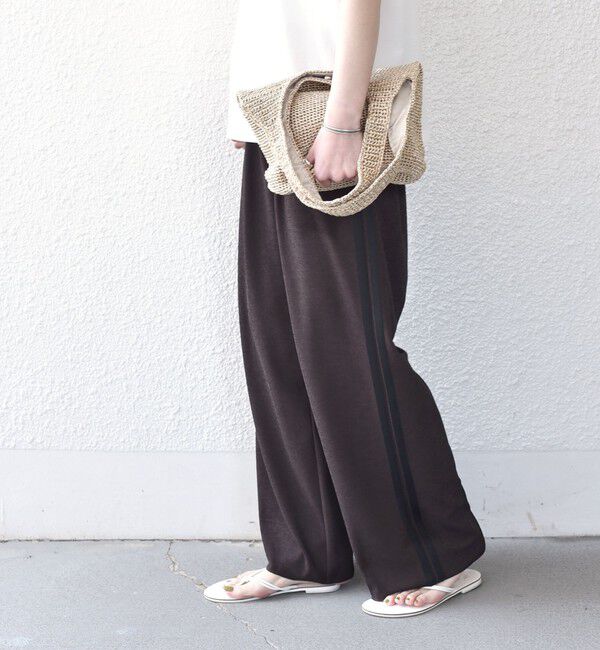 SHIPS Colors 「《予約》SHIPS Colors:〈手洗い可能〉ソフト 梨地 サイドライン パンツ◆」|その他|