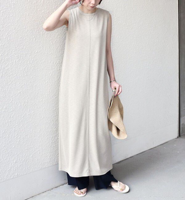 SHIPS Colors 「《予約》SHIPS Colors:〈手洗い可能〉ソフト 梨地 タンク ワンピース◆」|ワンピース|