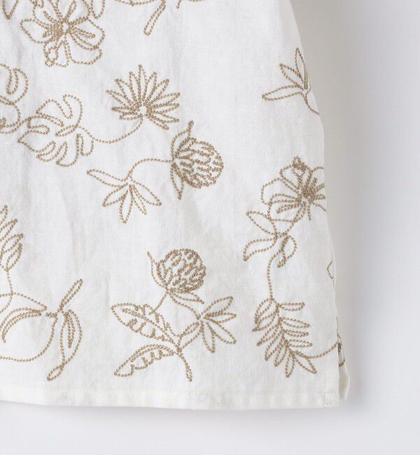 SHIPS KIDS「SHIPS KIDS:90cm /エンブロイダリー オープンカラー シャツ」|シャツ・ブラウス|