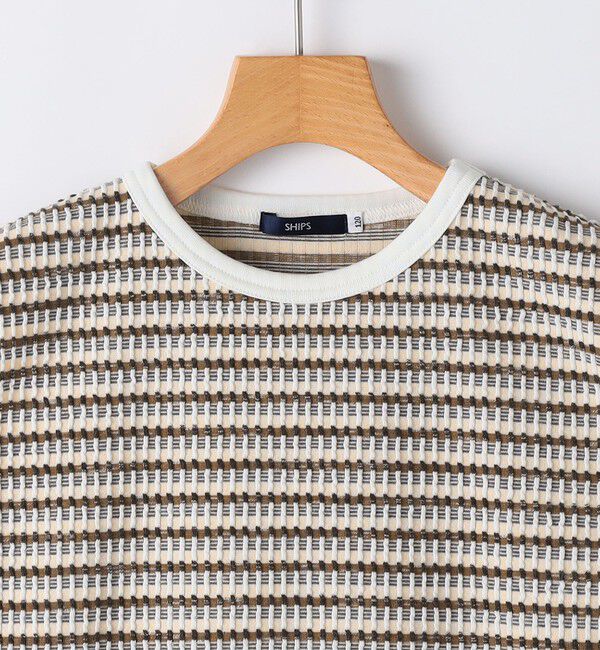 SHIPS KIDS「SHIPS KIDS:140cm / ジャカード ノースリーブ カットソー」|タンクトップ|