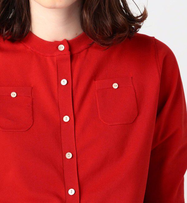 CABaN「ファインポリエステル ハーフスリーブポケットカーディガン」|カーディガン|