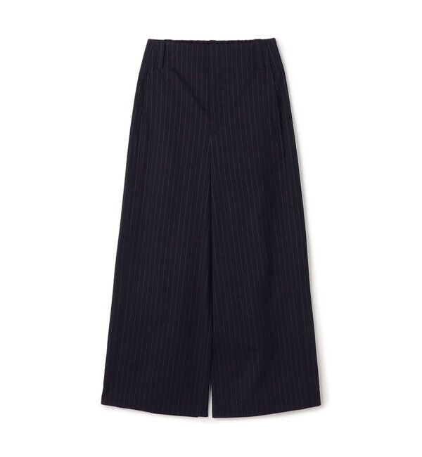 MACPHEE「レーヨンリネンコットン フレアクロップドパンツ」|その他|68 ネイビー系